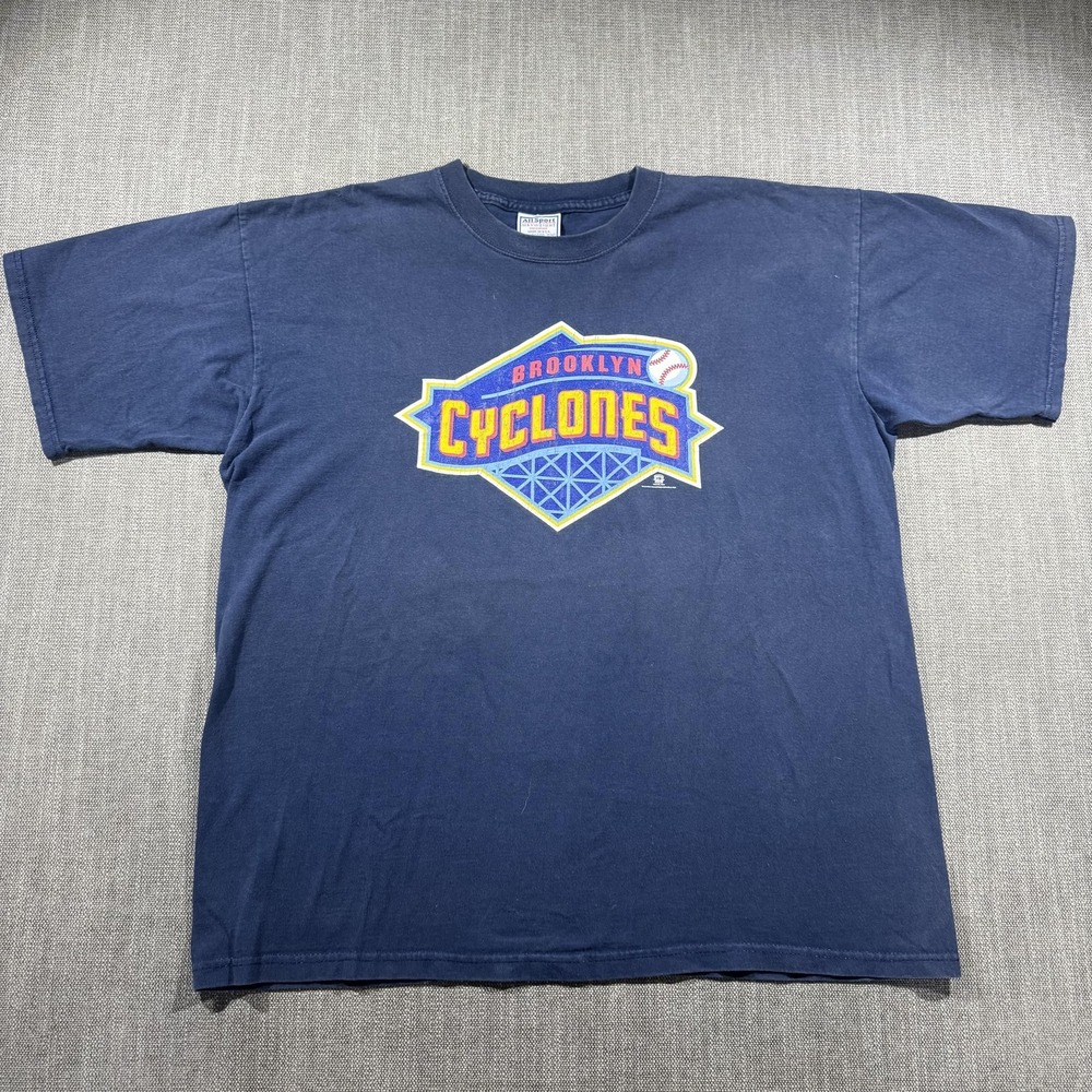 Vintage Brooklyn Cyclones Shirt Mens XL Blue MILB Baseball AllSport‎ Tee 2000s